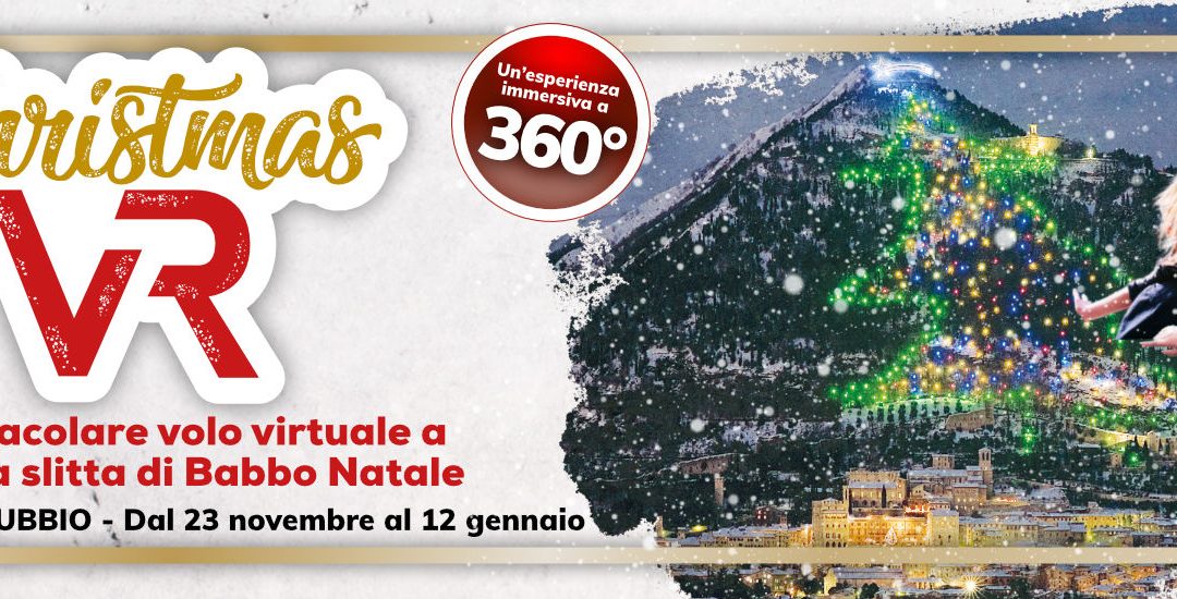 Christmas VR, uno spettacolare volo virtuale alle Logge di Gubbio